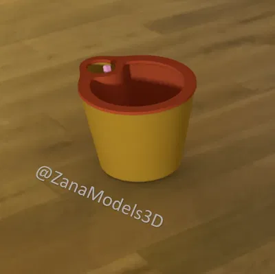 Chậu cây tự tưới nhỏ với chỉ báo mức nước