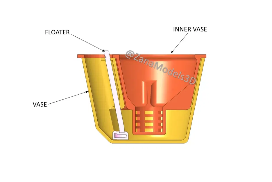 Chậu cây tự tưới nhỏ với chỉ báo mức nước - Image 4