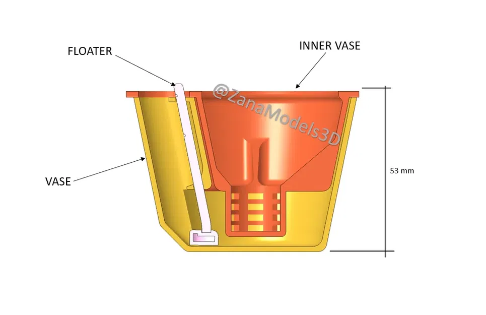 Chậu cây tự tưới nhỏ với chỉ báo mức nước - Image 6