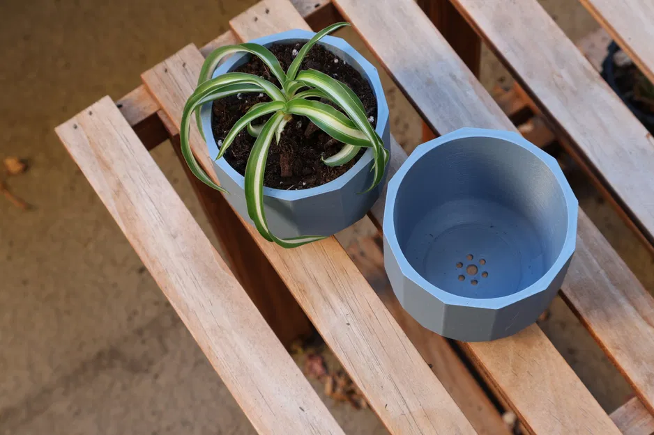 Chậu cây gốm Chic với lỗ thoát nước - Image 3