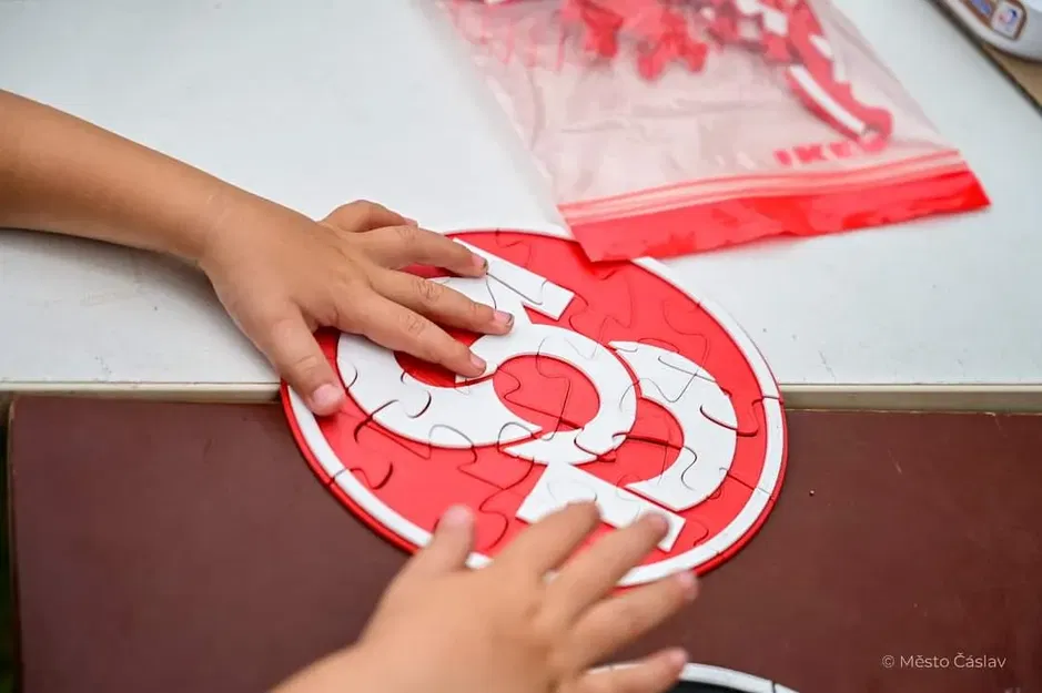 Câu đố ghép hình logo Sokol đơn giản - Image 1