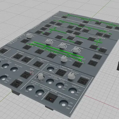 Bảng điều khiển trên cao A320 cho mô phỏng bay