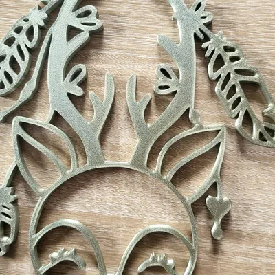 Nghệ thuật trang trí tường với lông hươu