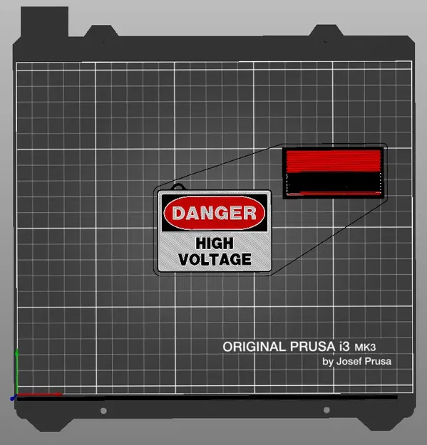 Móc khóa biển báo điện áp cao nguy hiểm - Image 1