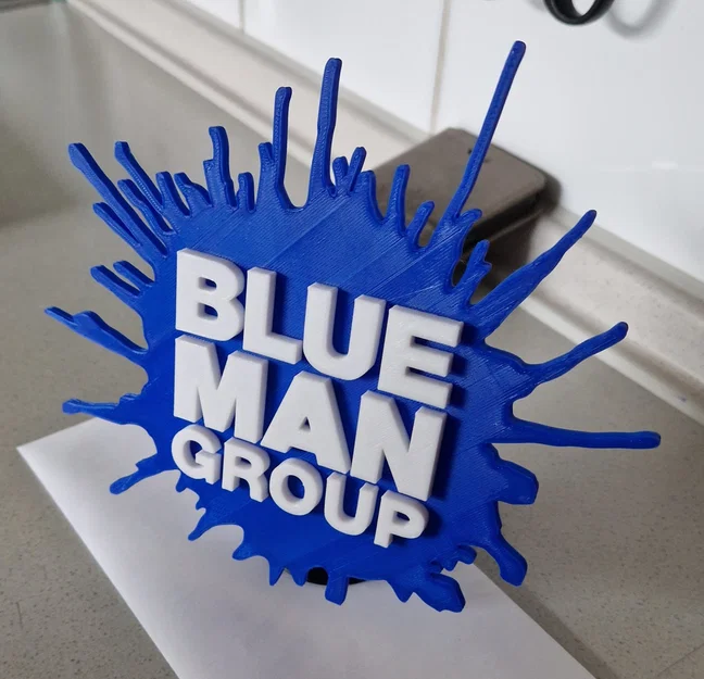 Biểu tượng nhóm Blue Man với đế trưng bày - Image 1