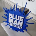 Biểu tượng nhóm Blue Man với đế trưng bày - Thumbnail 1