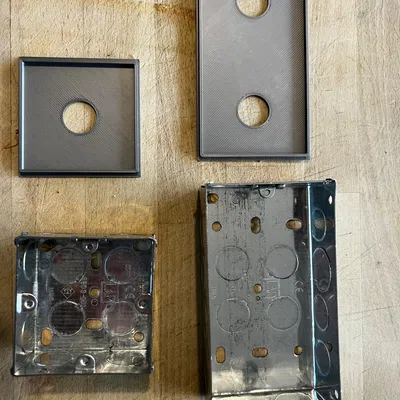 Đĩa chặn hộp điện đơn và đôi UK cho sơn và trát