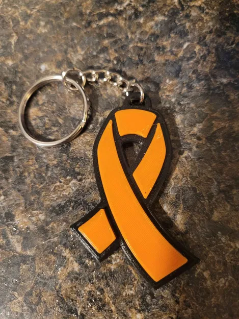 Móc khóa hình ruy băng chống ung thư thiết kế cho từ thiện - Image 1