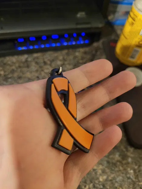 Móc khóa hình ruy băng chống ung thư thiết kế cho từ thiện - Image 3