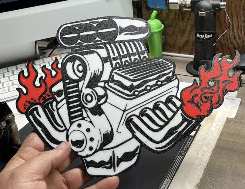 Động cơ BLOWN hotrod mạnh mẽ cho mô hình 3D - Image 1