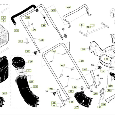 Núm tay cầm máy cắt cỏ Husqvarna r152 svh #532185588