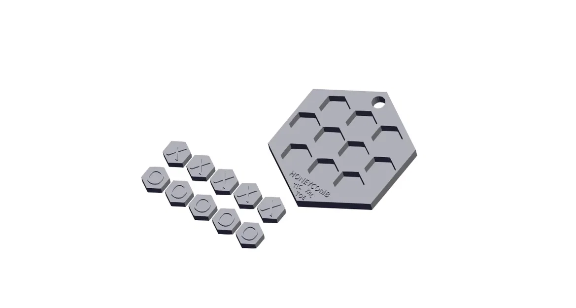 Bàn cờ Tic Tac Toe hình tổ ong treo tường - Image 1