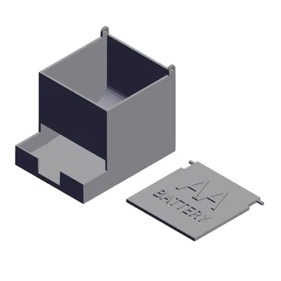 Hộp đựng pin AA với nắp đậy