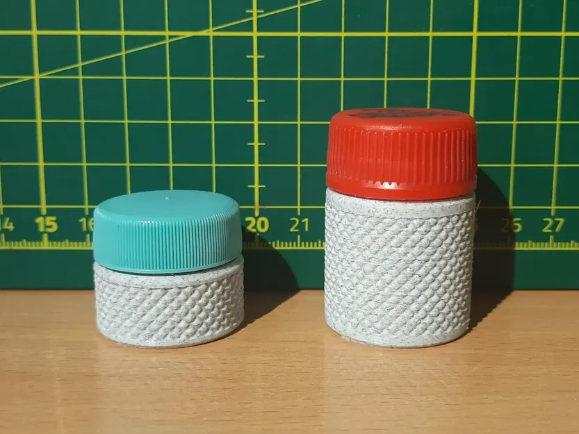 Nắp chai nhỏ với thiết kế rãnh cho hộp đựng linh kiện nhỏ - Image 1