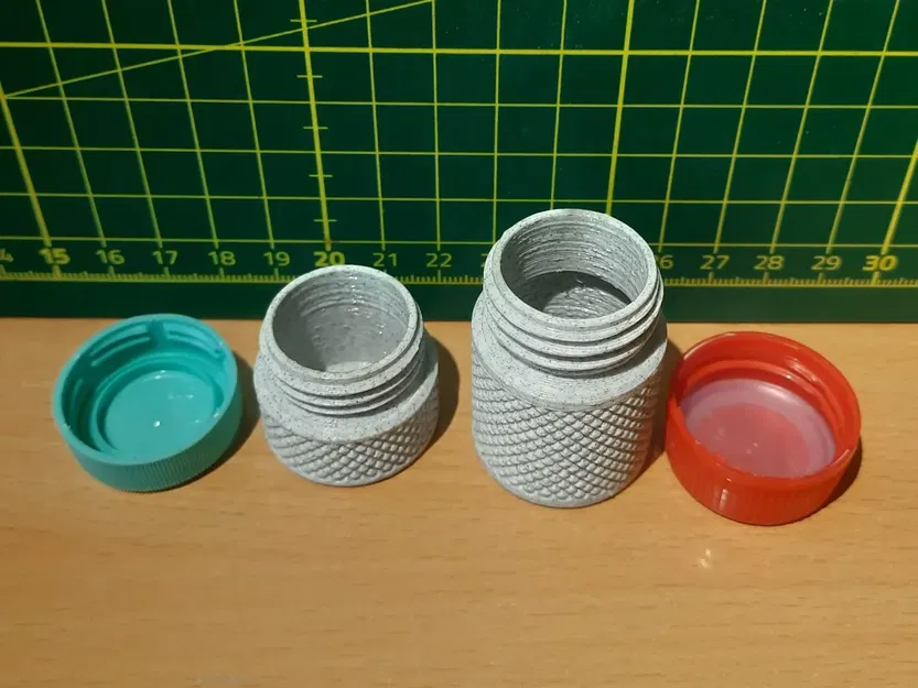 Nắp chai nhỏ với thiết kế rãnh cho hộp đựng linh kiện nhỏ - Image 2