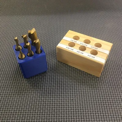 Giá đỡ Gridfinity cho bộ dao phay 3/8" shank 6 món