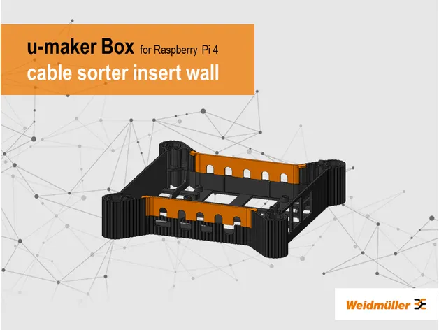 Bảng tường lắp đặt phân loại cáp cho Weidmueller u-maker Box - Image 1