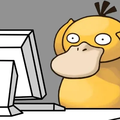 Biểu tượng Psyduck hài hước cho lập trình viên
