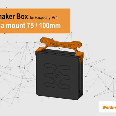 Giá đỡ Vesa ngoài cho u-maker-Box 75/100mm