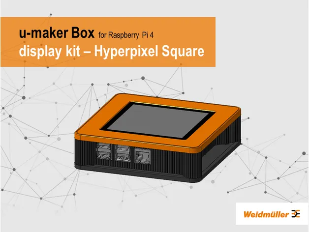 Bộ hiển thị u-maker-Box - Màn hình cảm ứng Hyperpixel 4.0 Vuông - Image 1
