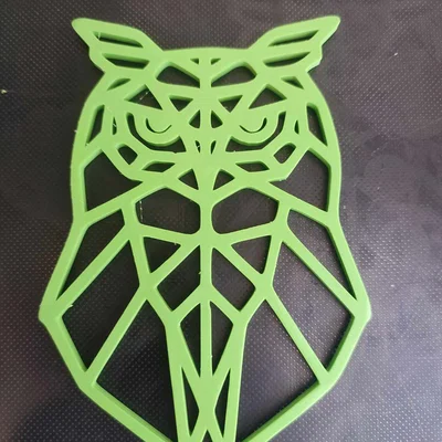 Cú hình học 3D với thiết kế đơn giản và dễ thương