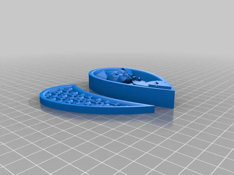 Hộp trang sức hình chó in từ gỗ và đồng - Image 3