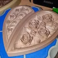 Hộp trang sức hình hoa hồng in bằng gỗ và đồng - Thumbnail 3