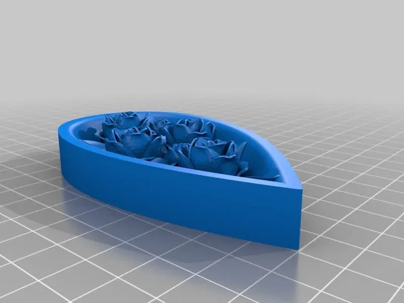 Hộp trang sức hình hoa hồng in bằng gỗ và đồng - Image 7