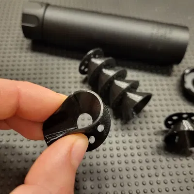 Baffle giảm thanh Airsoft chồng lên nhau cho Surefire LLC