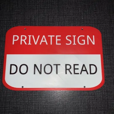 Biển báo riêng tư không đọc, có 3 màu và 2 kiểu dáng