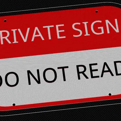 Biển báo riêng tư không đọc, có 3 màu và 2 kiểu dáng