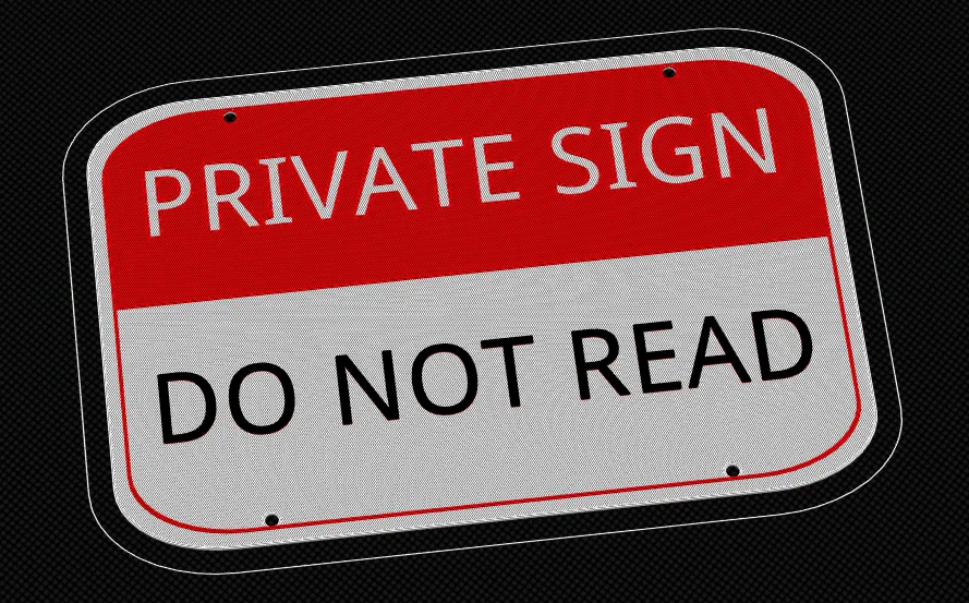 Biển báo riêng tư không đọc, có 3 màu và 2 kiểu dáng - Image 3