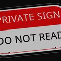 Biển báo riêng tư không đọc, có 3 màu và 2 kiểu dáng - Thumbnail 3