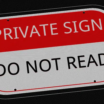 Biển báo riêng tư không đọc, có 3 màu và 2 kiểu dáng
