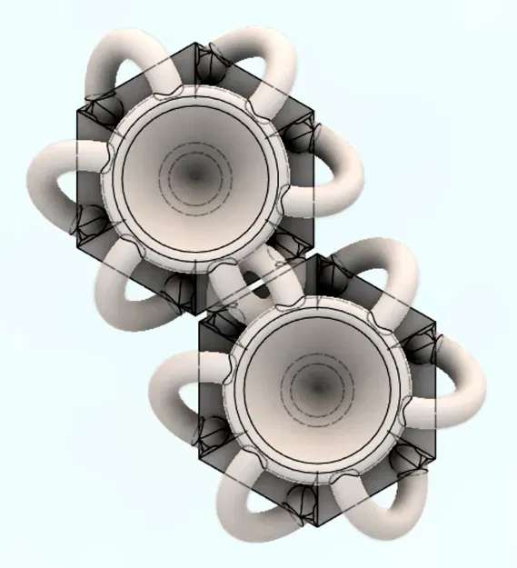 Chuỗi áo giáp NASA hình lục giác với mô hình STEP - Image 1