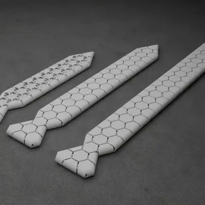 Cà vạt chuỗi NASA hình lục giác linh hoạt 3 kích thước