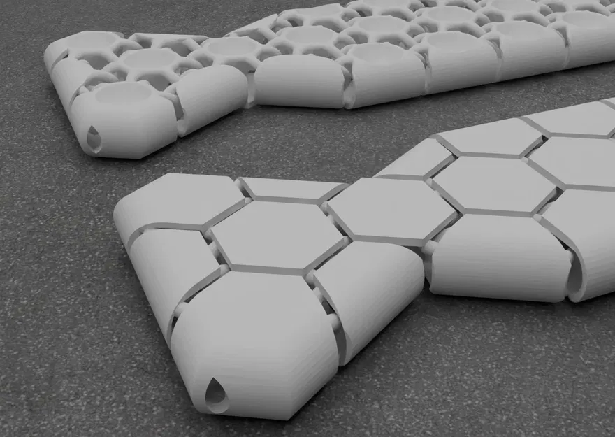 Cà vạt chuỗi NASA hình lục giác linh hoạt 3 kích thước - Image 3