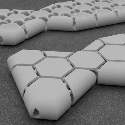 Cà vạt chuỗi NASA hình lục giác linh hoạt 3 kích thước