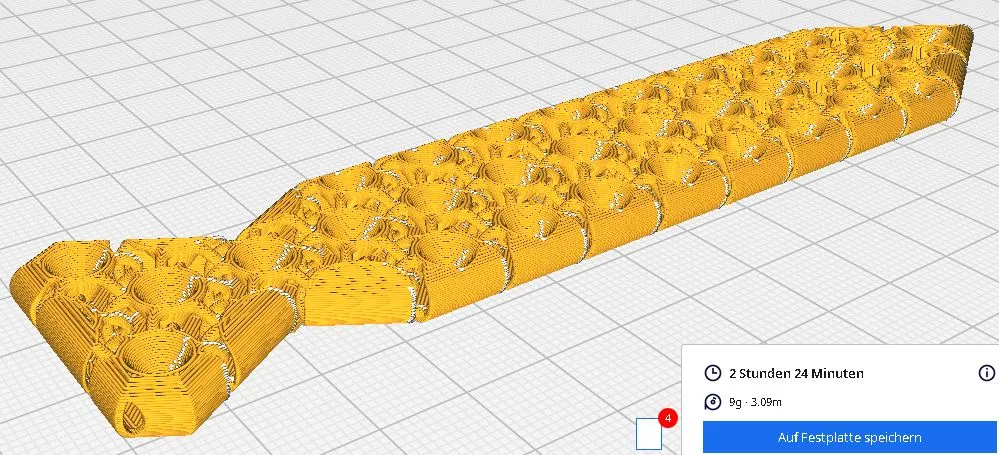 Cà vạt chuỗi NASA hình lục giác linh hoạt 3 kích thước - Image 4