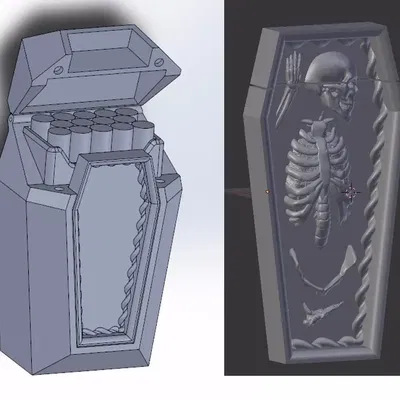 Hộp đựng thuốc lá hình quan tài