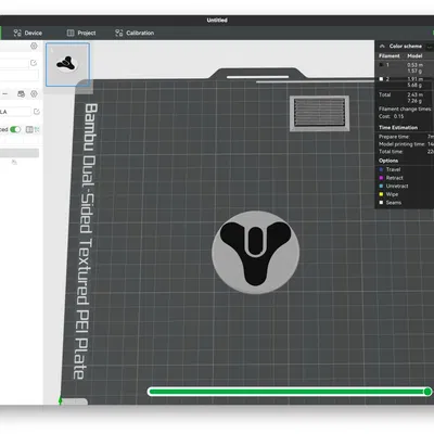 Biểu tượng Destiny với đế cho in màu đa dạng