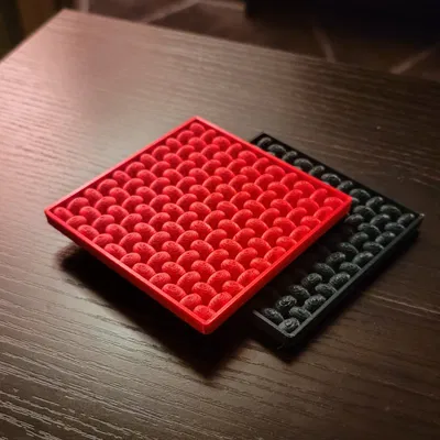 Đế lót ly vuông với họa tiết dệt đơn giản