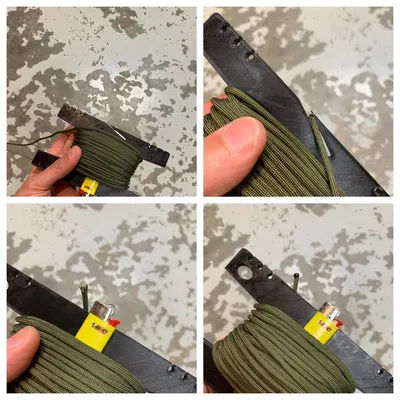 Giá đỡ dây với lưỡi dao và bật lửa mini Bic