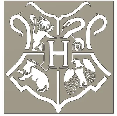 Mẫu stencil Hogwarts cho nghệ thuật và thiết kế