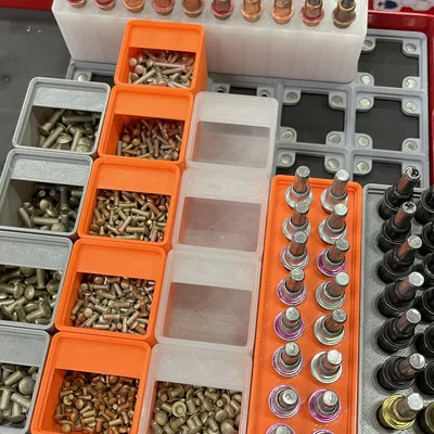 Khay chứa cleco (cleko) cho tổ chức dụng cụ Gridfinity