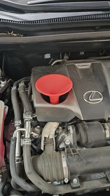 Phễu đổ dầu tùy chỉnh cho Lexus NX200T với nắp ren 37mm - Image 4
