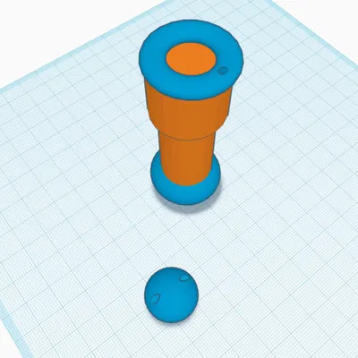 Trò chơi cốc và bóng với dây nối thú vị