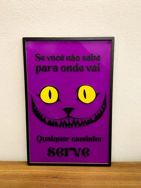 Bảng hiệu Alice với câu trích dẫn từ Alice ở xứ sở thần t... - Image 1