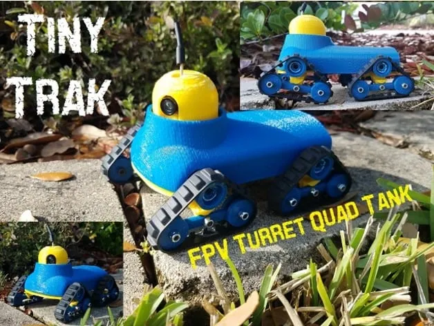 Xe tăng FPV mini với tháp pháo điều khiển servo - Image 1