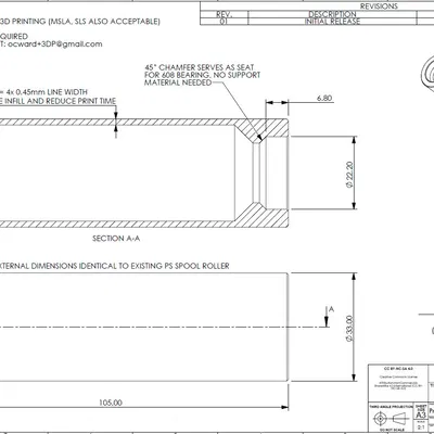 Bánh xe cuộn filament in 3D không cần hỗ trợ